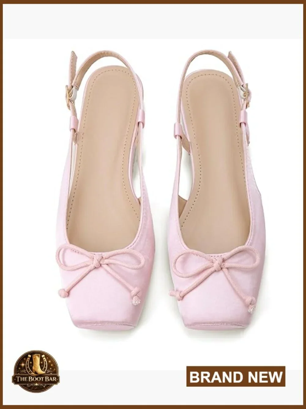 Women's Ballet Flats Slingbacks Square Toe Bow Knit Dressy Flat Shoes with